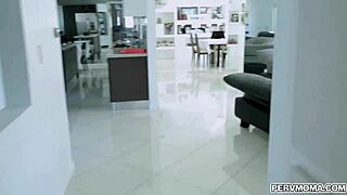 Sheena Ryder Jerks Off Stepson Before Date With Big Tits Blowjob And Doggystyle Facial In Kitchen