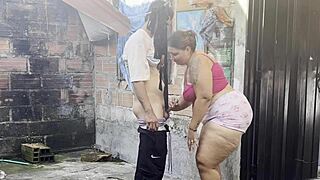 Starker rough fuck for Colombian Latina Chia ends with cumshot in her mouth after blowjob and doggystyle