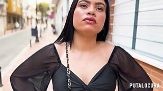 Curvy waitress Makarena hunts job ends up fucked in Putalocura