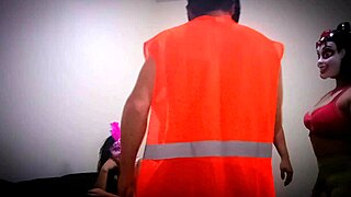 halloween party ends in orgy - old man fucking with teen 18+ women until they leave the milk in their pussies and they exchange women real amateur homemade sex