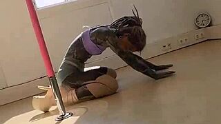 dancing on the pole and enjoying good life moments thanks to 2beepole teaching new skills -- inkedgirl d