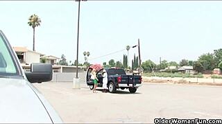 blonde soccer mom faces intense encounter with big black cock in garage