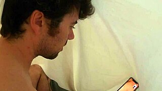 Why does this curvy blonde stepmom help her stepson cum so intensely in the bathroom?