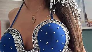 amira ali cheats on her husband with a stud - arab big tits brunette milf masturbates solo with dildo