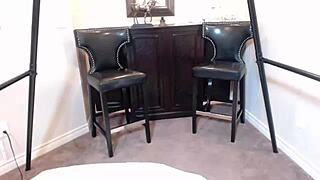 Oily oriental Maxine X plays with nice tits