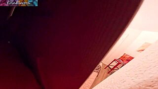 blonde chubby milf with big natural tits gets caught peeping by stepson. curvy stepmom lets him masturbate with her and cum in pussy for homemade creampie orgasm.