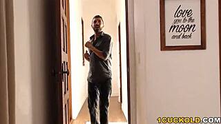 maggie green dominates her employee in intense interracial cuckold session with big black cock deepthroat and titty fuck