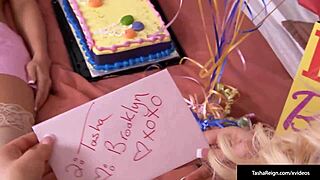 Randy BD Girl Tasha Reign And Hot Blonde Rikki Six Enjoy A Pussy Party With Dildo Play And Scissoring In Boots