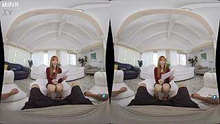 Redhead milf Lauren Phillips in hairy pussy pov hardcore sex from blackmail scenario