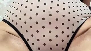 Sexy milf felt overwhelming desire while caressing her wet holes to intense arousal