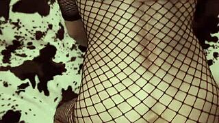 Amateur couple enjoys passionate sex with a skinny hot latina milf in lingerie at home. She moans wildly during the homemade encounter.