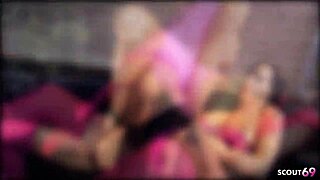 fit black hair small tits teen in lingerie gets first time lesbian sex from blonde big boobs cougar