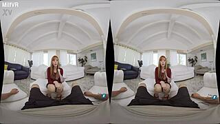 Redhead milf Lauren Phillips in hairy pussy pov hardcore sex from blackmail scenario