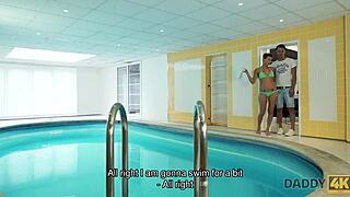 Hey, check out this daddy4k scene where dad and young girl have nice sex by the pool ending with cumshot in mouth