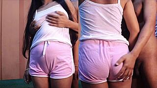 big tit step sister hints at fucking step brother while families wait outside room