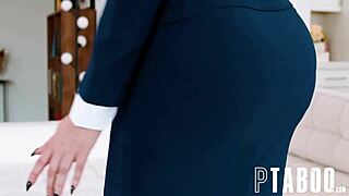 stepmom's flight attendant roleplay turns hardcore with petite body blowjob and pov action