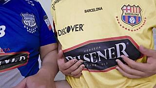 Barcelona Stepmom with Big Ass and Tits Gets Fucked Hard by Emelec Fan Using Dildo in Homemade Action