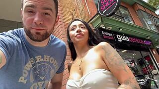 Petite Latina Milf Enjoys Hard Anal Creampie After Sex Shop Visit