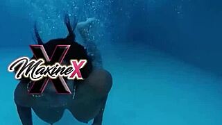 Asian nympho maxine x vibes her cunt while puerto rock fucks her ass hard