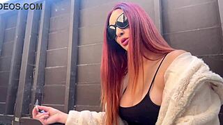 i love watching european big tits hot milf artemisia love in solo smoking outdoor