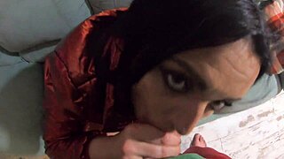 Preview of MilfyCalla as Santa's Slut Doing Anal Sex and Ass-to-Mouth in Down-Jacket Fetish 223