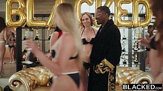 Blacked BBC hungry milf Serenity Cox experiences her first ever gangbang. She takes deepthroat blowjobs, cowgirl riding, doggystyle banging, and facial cumshots from multiple big black cocks.