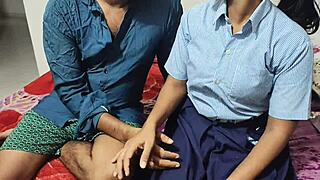 I experienced intense desi college girl sex with my boyfriend including cowgirl riding and creampie in shaved pussy