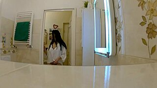 all natural big tits big ass hot brunette babe comes for fashion lingerie try on shooting... turns into porn casting, oops