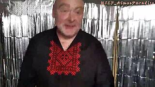 Aimee hot milf spreads legs in military costume for daddy roleplay with dirty talk and squirting.