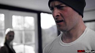 big tits milf wraps her boobs around young athlete's cock for hardcore titty fuck and blowjob session