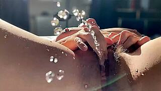 Huge giantess feet covered in cum