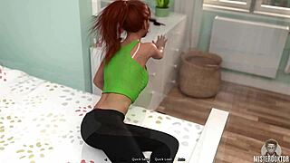 summer heat unfolds with a brunette milf showing off her shaved pussy in close-up roleplay