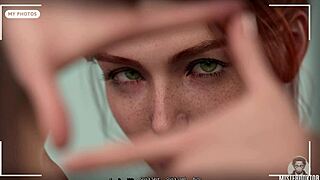 summer heat unfolds with a brunette milf showing off her shaved pussy in close-up roleplay