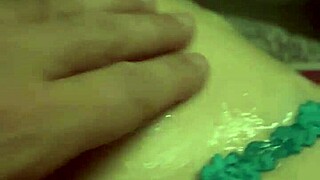 Blonde Brazilian milf spreads big pussy lips for cum-covered orgasm