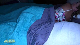 Why does lonely step mom Kymber Leigh beg her step son to join her for a taboo night?