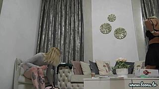 Emotional Moments with Big Tits Hot Milf Art Teacher and Her Long Legs Tattooed Sexy German Assistant at Porn Casting Backstage