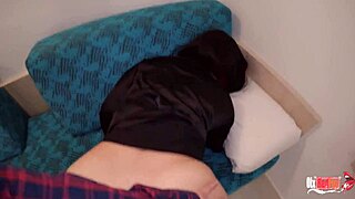 sexy milf wakes up in bed to stepson tricking her with deepthroat blowjob and pussy fucking ending in facial cumshot swallow