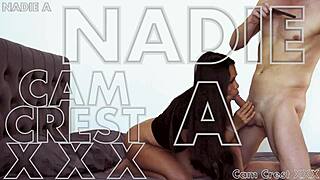 Cam Crest Cums On Nadie As Sweet Ass Free With Tight Pussy Spitting