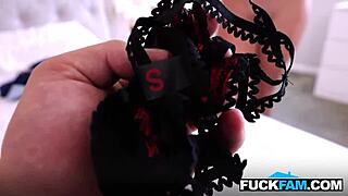 I see how your girlfriend's thong fits on stepmommy Rachael Cavalli with Joshua Lewis