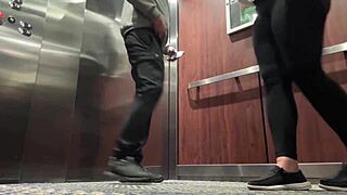 Cute wife gets fucked in hotel elevator!