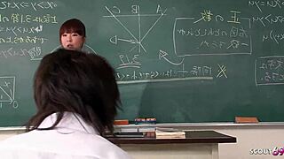 Japanese Mature Teacher Gives Blowbang To Boys In Classroom Swallowing Multiple Cum Loads Uncensored