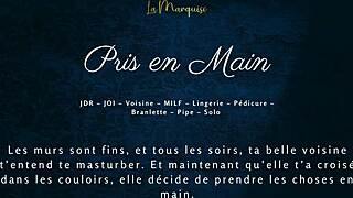 What happens when a French milf neighbor takes control in this intriguing European audio encounter