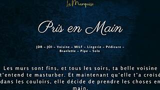 What happens when a French milf neighbor takes control in this intriguing European audio encounter