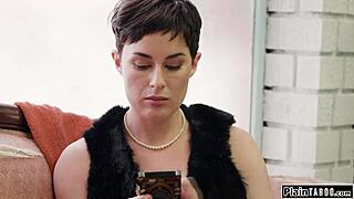 Big tit cougar makes move on straight girlfriend