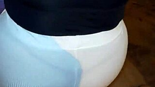 Curvy Mature Milf with Huge Big Ass in Red Thong Flashing Outdoors on the Street Showing Natural Tits