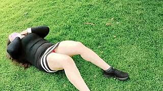 Colombian Latina Exhibicionista Cuñada Puta Takes Me To Park For Recording Tangas And Concha In Part1 Full On Red