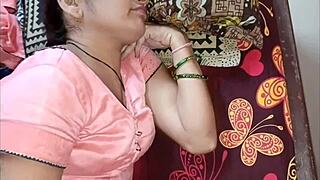 Hard fucking sex video of Janvibhabhi with her husband in homemade amateur style