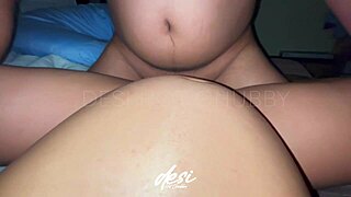 chubby pregnant indian wife cheats with lover for hairy pussy creampie in homemade video