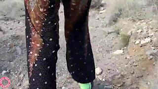 Desirable Blonde Samantha Rone Poses in Lingerie, Revealing Big Natural Tits and Big Pussy Lips