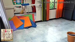 hey, dive into this compilation of nudist barbershop scenes with a nude lady hairdresser in an apron making the client strip naked for barber l4 vibes